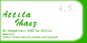 attila ihasz business card